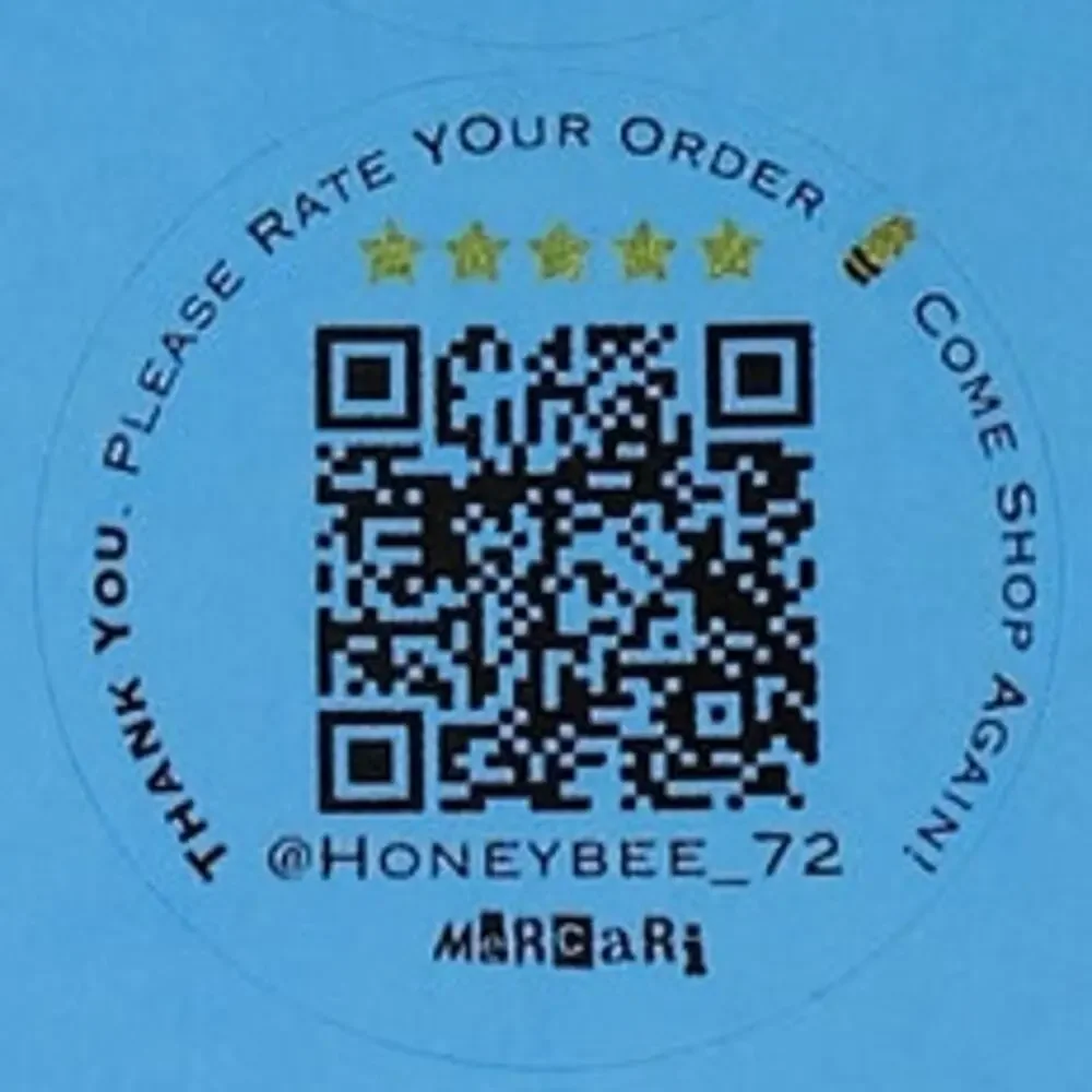 QR Labels NEON Thank You / Rate Your Order | 48 Count | Pick Color | Laser Print